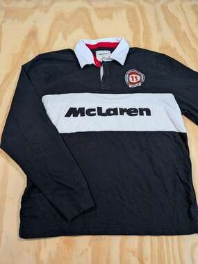 Hollister x McLaren F1 Team Long Sleeve Rugby Shirt, Size L 1988 MP4/4 Champions